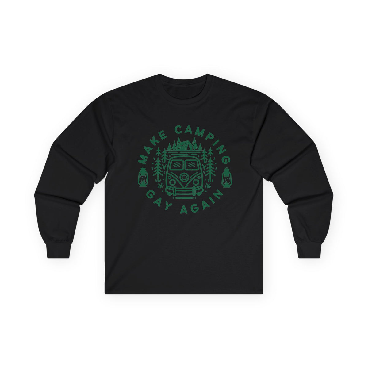 Make Camping Gay Again // Long Sleeve Tee - Unisex Ultra Cotton Shirt for Outdoor Enthusiasts