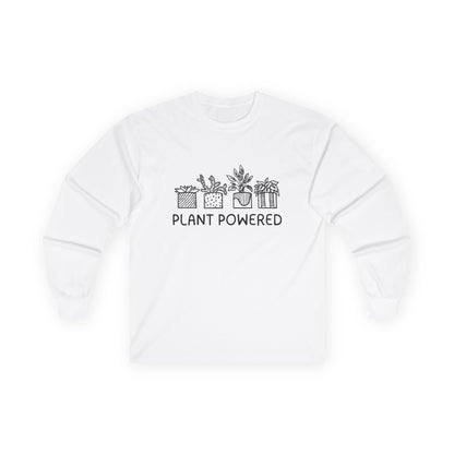 Plant Powered // Unisex Long Sleeve Tee - Eco-Friendly Plant Lovers Shirt