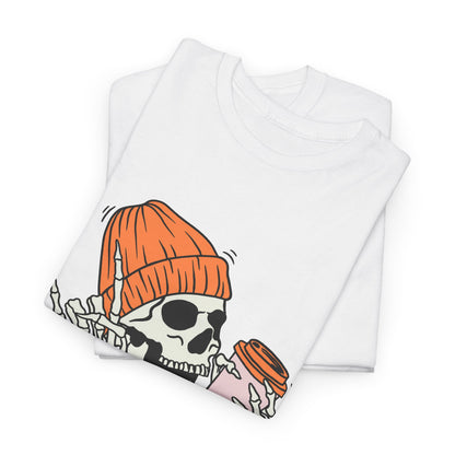 Skull Graphic Tee, Unisex Heavy Cotton, Casual Streetwear, Grunge Aesthetic, Halloween Costume, Gift for Him/Her