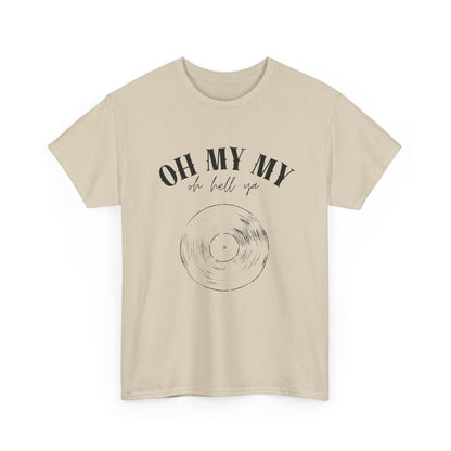 Oh My My Vintage Vinyl Graphic // Unisex Heavy Cotton Tee - Perfect for Music Lovers
