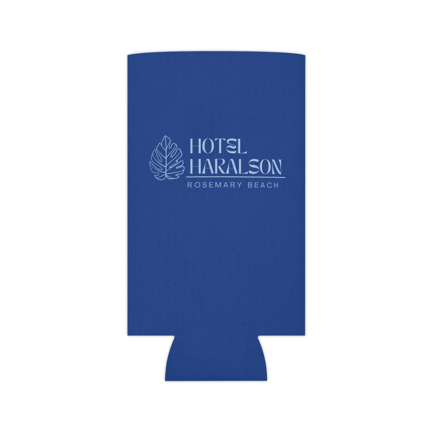Custom - Personalized Hotel Haralson Can Cooler // Blue w/ Light Blue - Ideal for Beach Parties & Celebrations