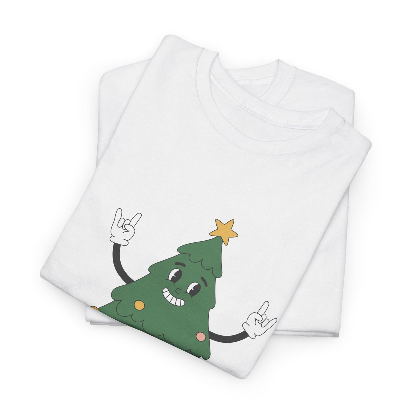 Funny Christmas Tree Tee - 'Nice Bush' Unisex Heavy Cotton T-Shirt