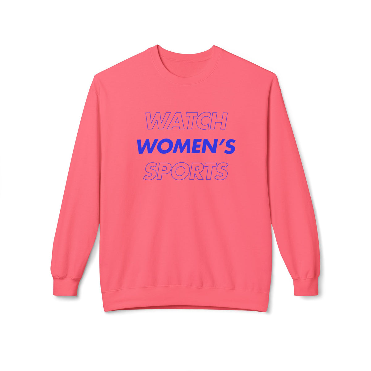Watch Women's Sports // Unisex Midweight Softstyle Fleece Crewneck Sweatshirt