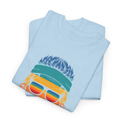 Bigfoot Mood // Retro Mood Unisex Heavy Cotton Tee - Colorful Graphic T-Shirt