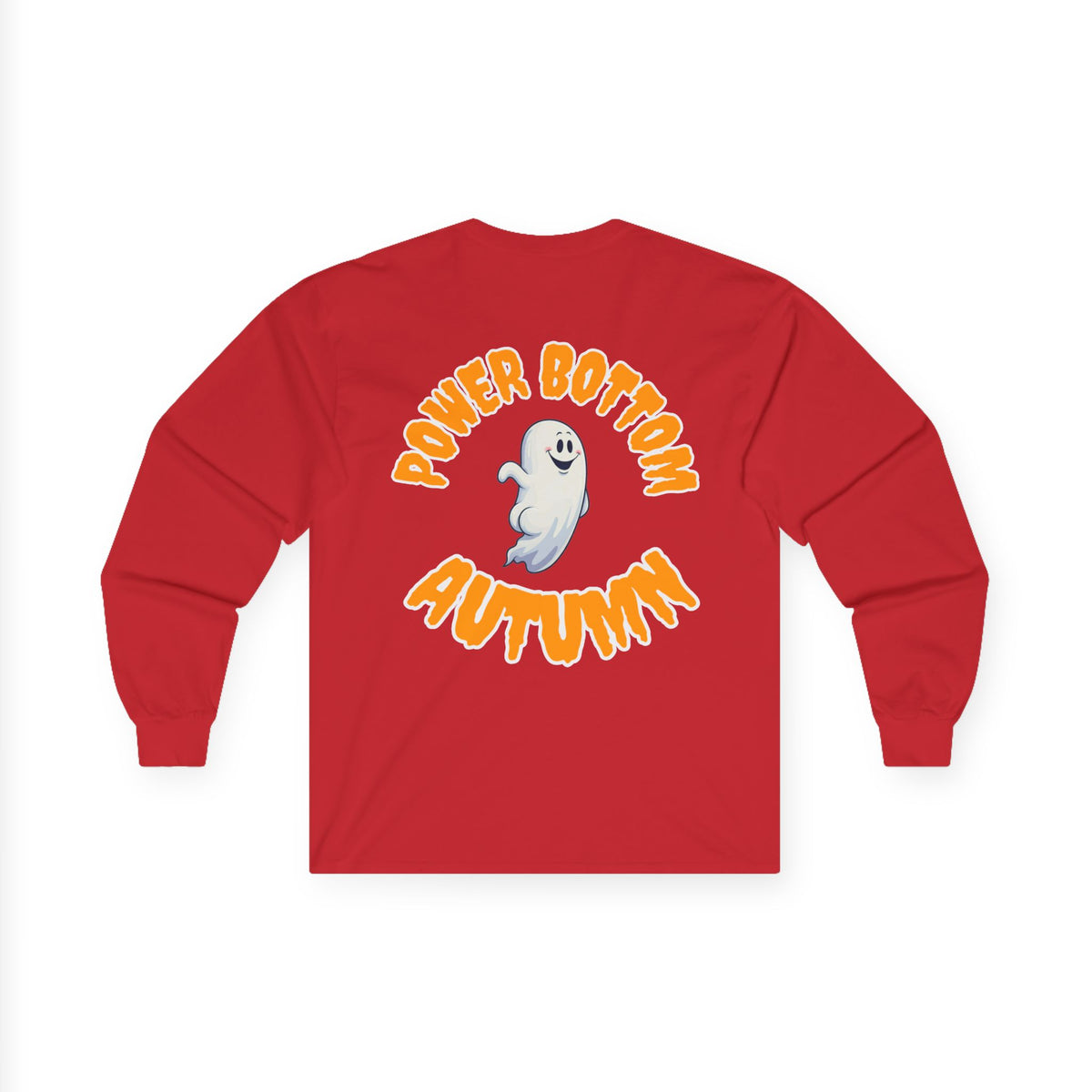 Power Bottom Autumn - White Ghost // Unisex Ghostly Vibes Long Sleeve Tee