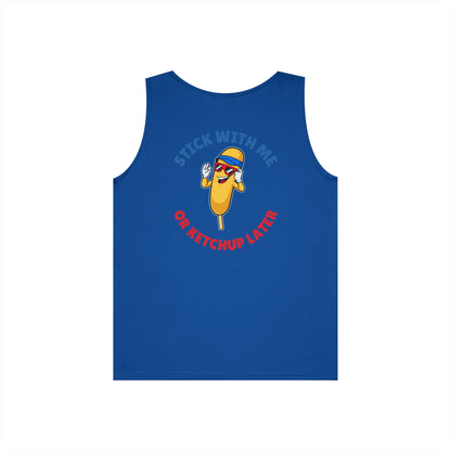 Corndog Season Unisex Heavy Cotton Tank Top - Fun Summer Apparel