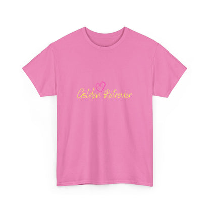 Golden Retriever Woofin' For My Black Cat // Unisex Heavy Cotton Tee - Relationship Dynamics