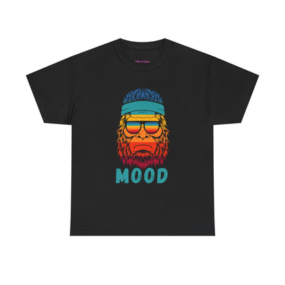 Bigfoot Mood // Retro Mood Unisex Heavy Cotton Tee - Colorful Graphic T-Shirt