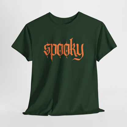 Spooky Unisex Heavy Cotton Tee, Halloween Shirt, Cute Fall T-Shirt, Casual Wear, Gift for Friends, Seasonal Apparel