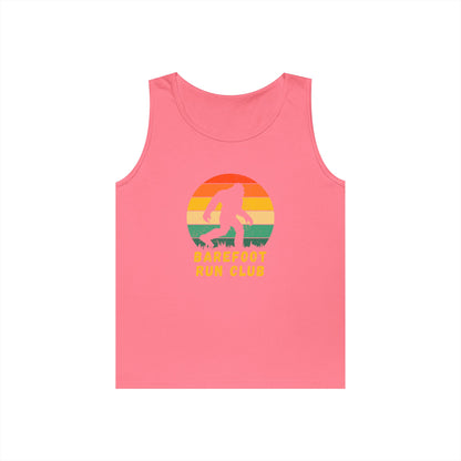 Barefoot Run Club Silhouette //  Unisex Heavy Cotton Tank Top