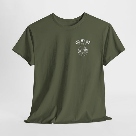Oh My My Vintage Vinyl Graphic - Pocket Placement // Unisex Heavy Cotton Tee - Perfect for Music Lovers