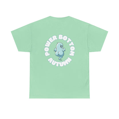 'Power Bottom Autumn' Blue Ghost // Playful Unisex Heavy Cotton Tee