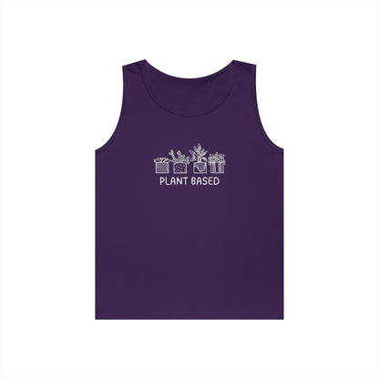 Plant Based // Unisex Heavy Cotton Tank Top - Perfect for Eco Lovers