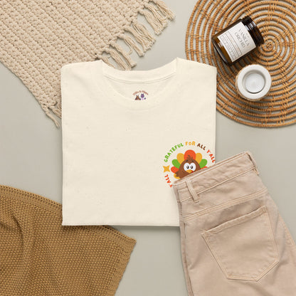 Grateful for All Y'all with Turkey // Pocket Placement // Unisex Jersey Short Sleeve Tee