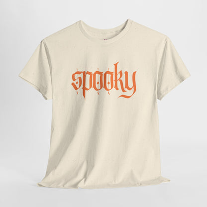 Spooky Unisex Heavy Cotton Tee, Halloween Shirt, Cute Fall T-Shirt, Casual Wear, Gift for Friends, Seasonal Apparel