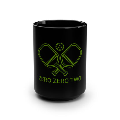 Zero Zero Two // Black Mug, 15oz