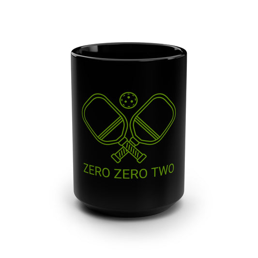 Zero Zero Two // Black Mug, 15oz