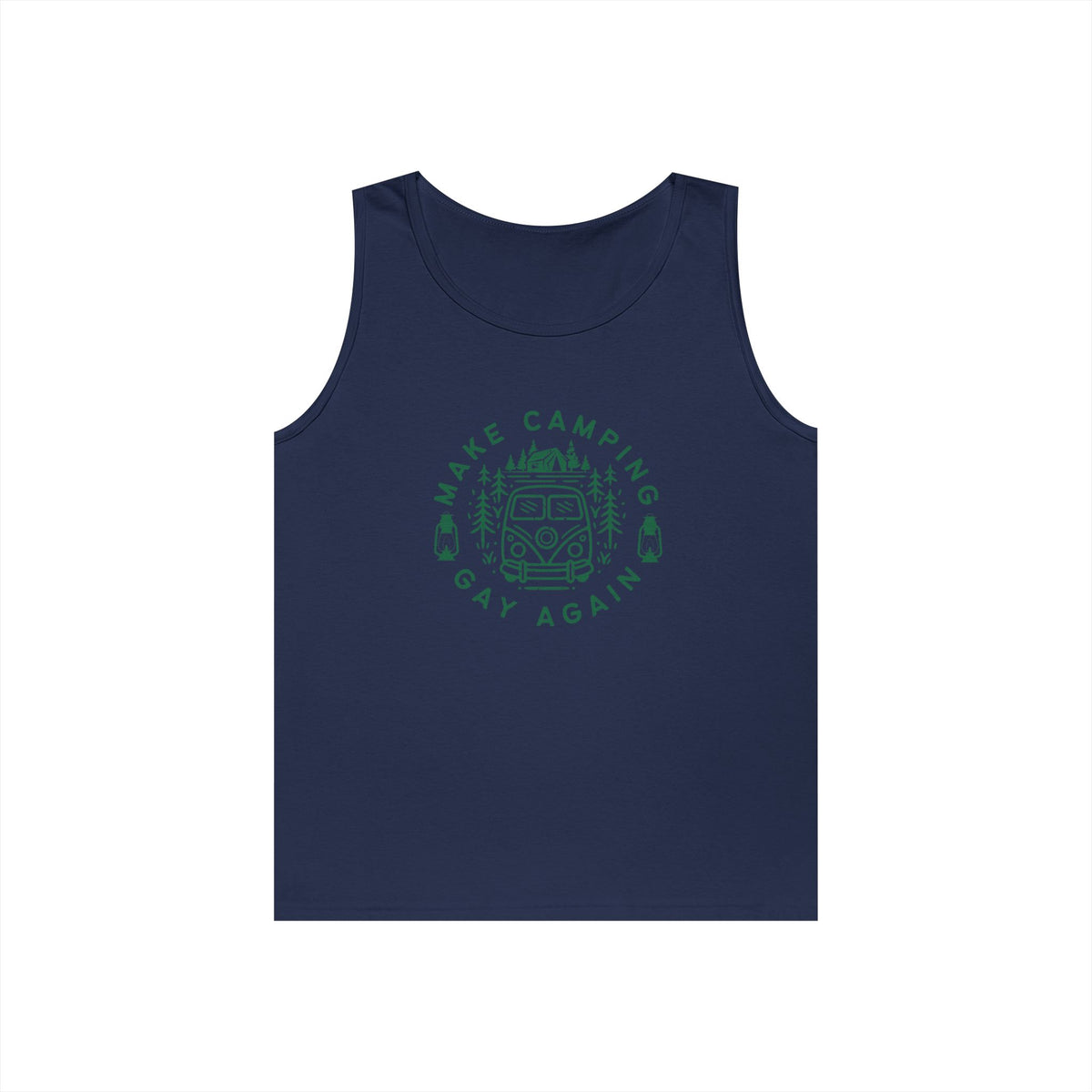 Make Camping Gay Again // Unisex Heavy Cotton Tank Top - Pride Outdoor Apparel