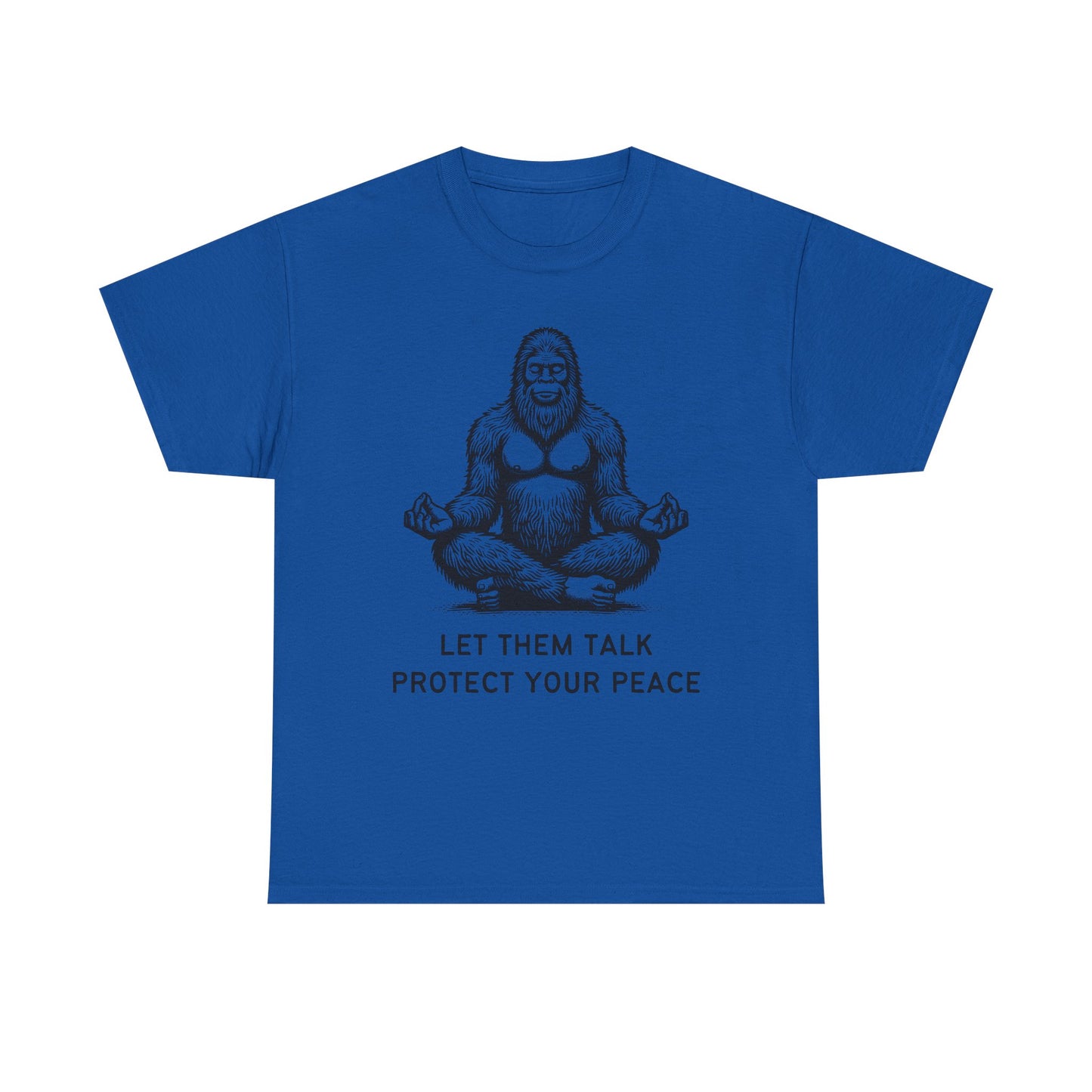 Bigfoot - Protect Your Peace // Unisex Heavy Cotton Tee - Comfortable, Relaxed Fit T-Shirt for Chill Vibes & Mental Health