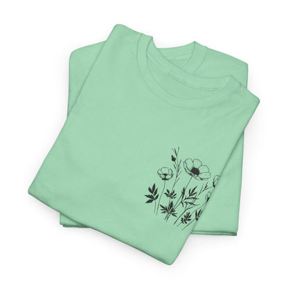 We're Rooting For You - Flowers // Unisex Heavy Cotton Tee - Perfect for Everyday Comfort