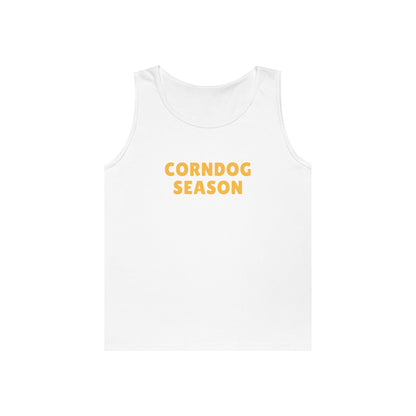 Corndog Season Unisex Heavy Cotton Tank Top - Fun Summer Apparel