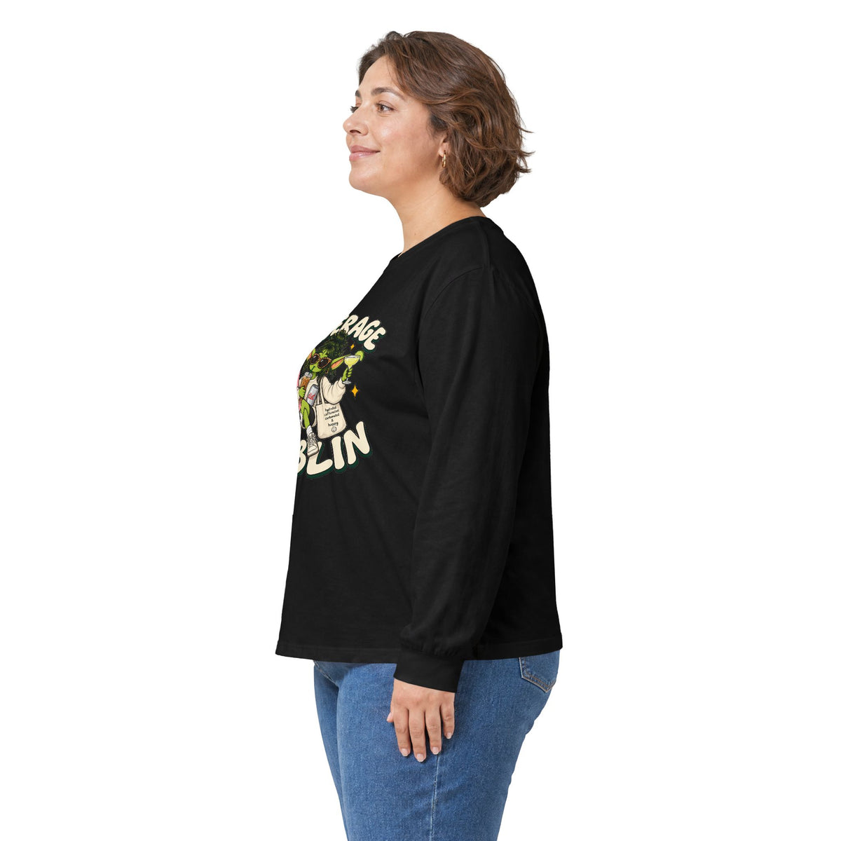 Beverage Goblin Long Sleeve T-Shirt — Cute Retro Drink Lover Tee
