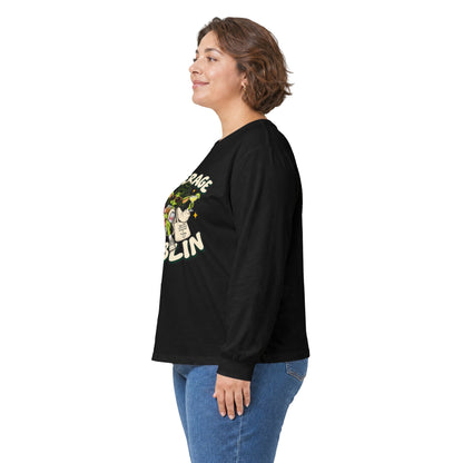 Beverage Goblin Long Sleeve T-Shirt — Cute Retro Drink Lover Tee