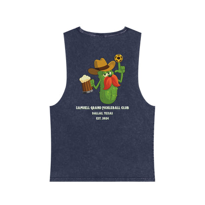 SGPBC White // Custom Unisex Stonewash Tank Top