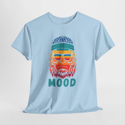 Bigfoot Mood // Retro Mood Unisex Heavy Cotton Tee - Colorful Graphic T-Shirt