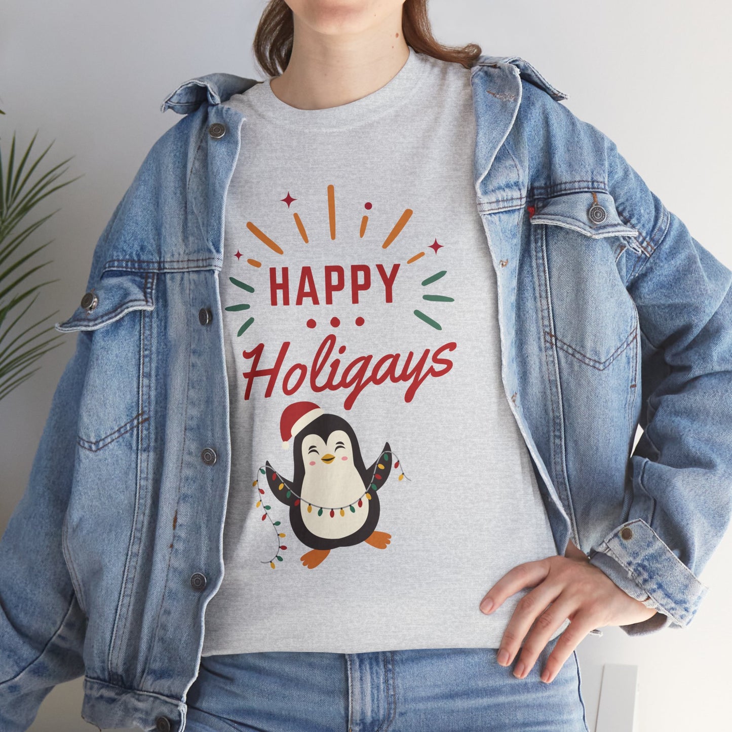 Happy Holigay Penguin Unisex Heavy Cotton Tee