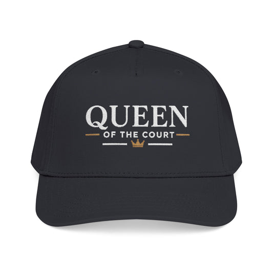 Black on Black - Queen of the Court - Mid Profile Baseball Cap