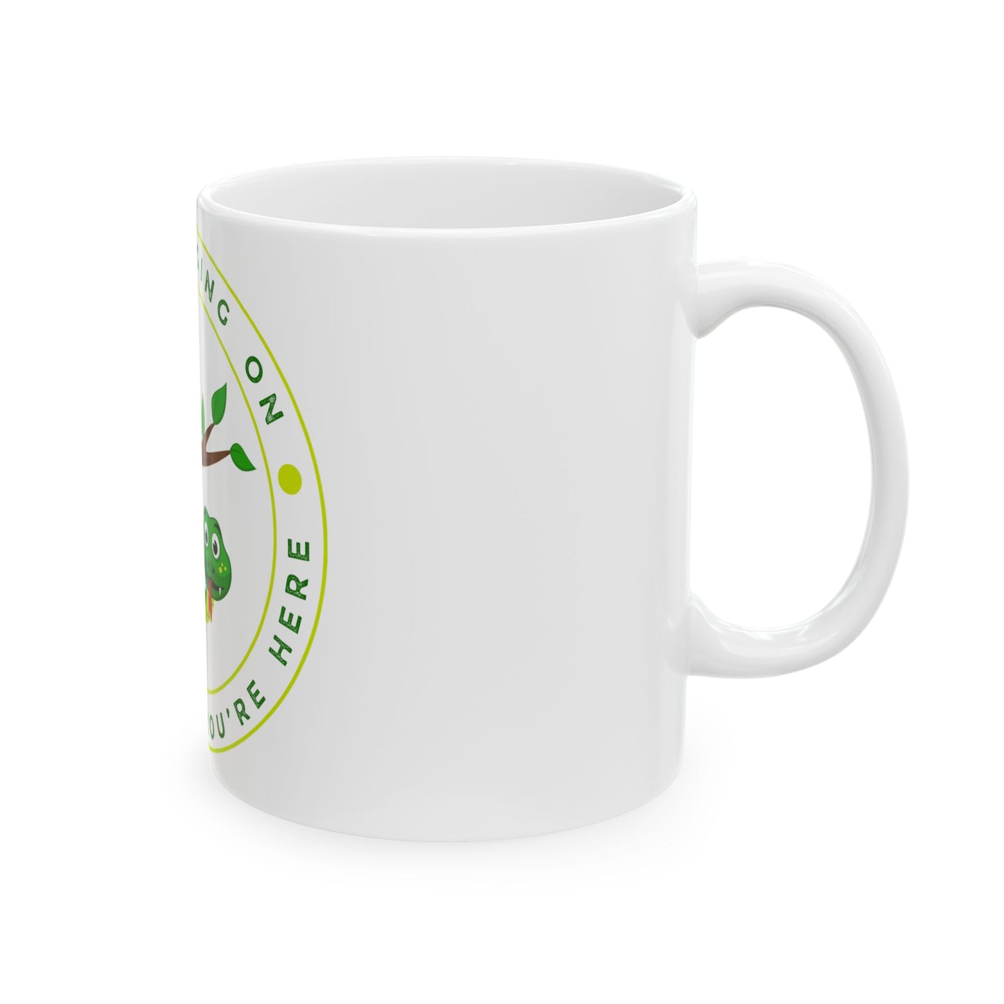 Keep Hanging On Snake // Ceramic Mug, (11oz, 15oz)