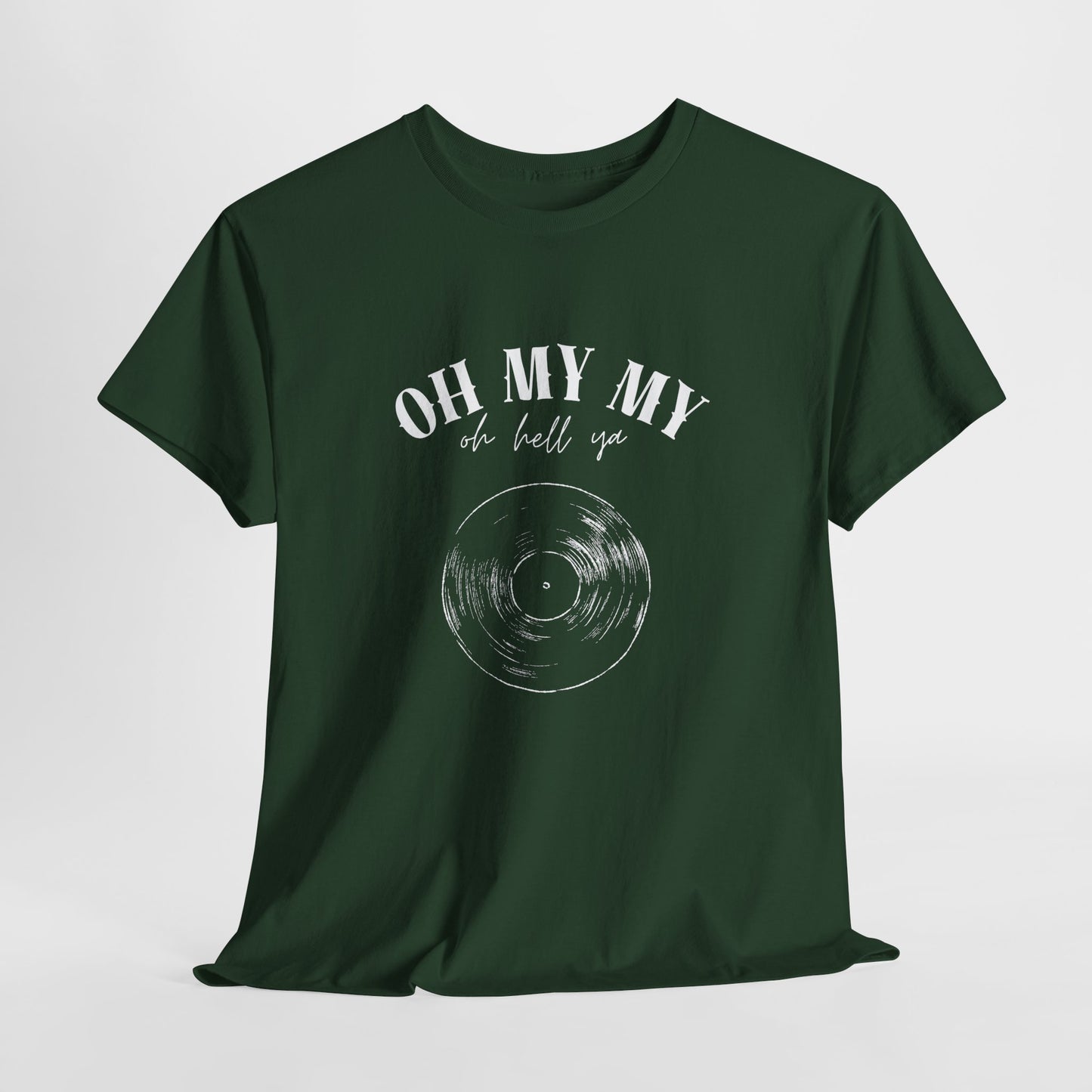 Oh My My Vintage Vinyl Graphic // Unisex Heavy Cotton Tee - Perfect for Music Lovers