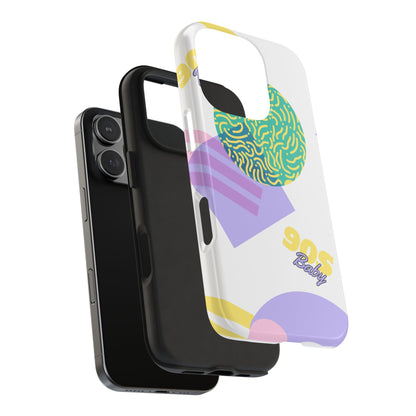 Pastel 90s Baby and Shapes // iPhone Case