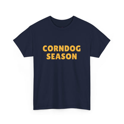Funny Corndog Season // Unisex Heavy Cotton Tee | Perfect for Food Lovers and Festivals
