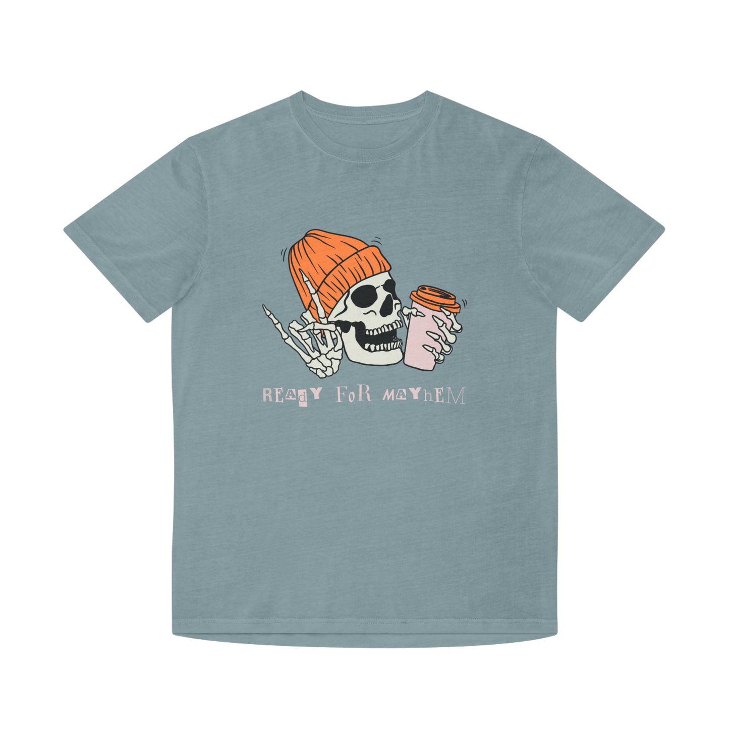 Skull Coffee Tee — 'Ready for Mayhem' Casual Graphic T-Shirt