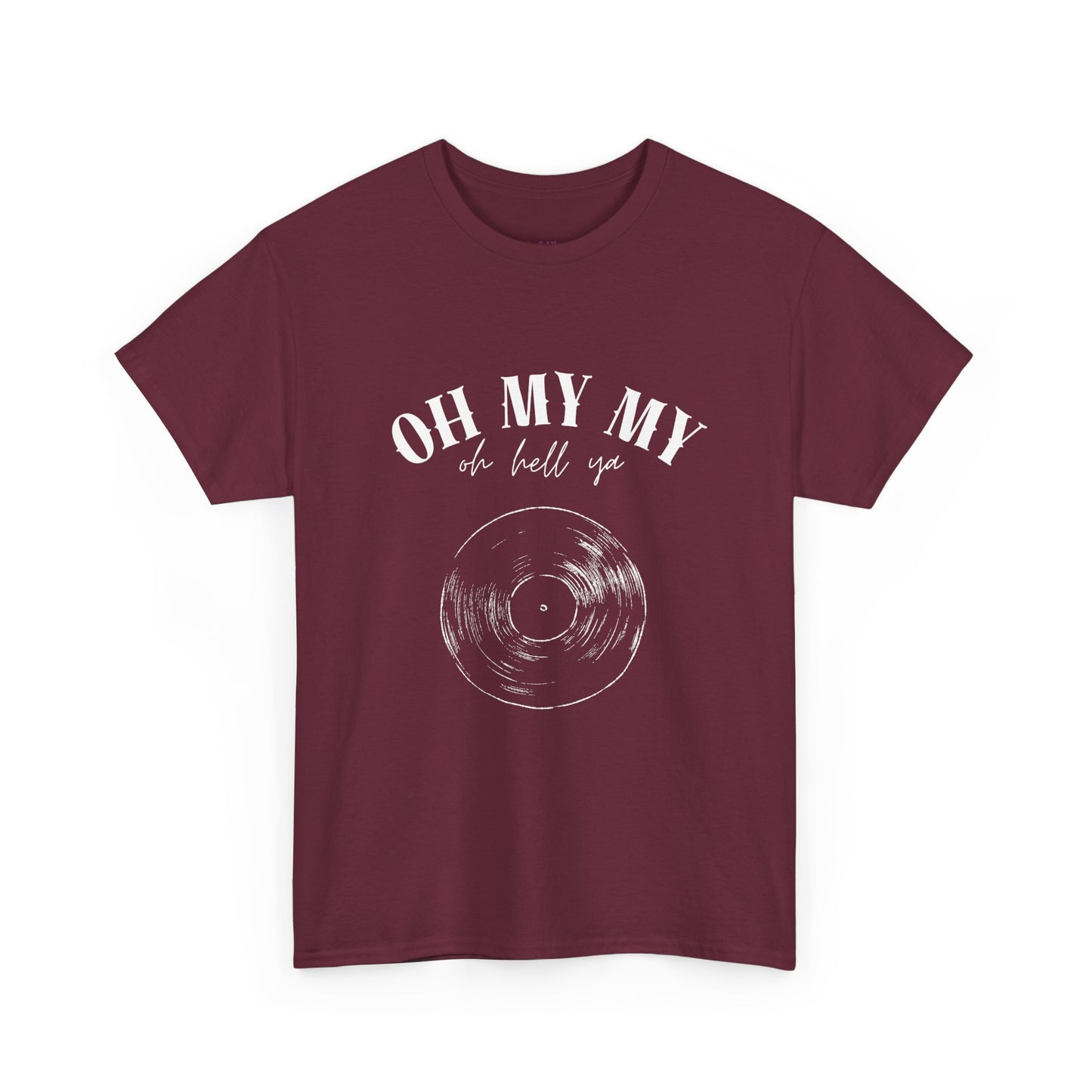 Oh My My Vintage Vinyl Graphic // Unisex Heavy Cotton Tee - Perfect for Music Lovers