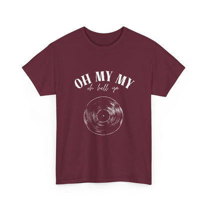Oh My My Vintage Vinyl Graphic // Unisex Heavy Cotton Tee - Perfect for Music Lovers