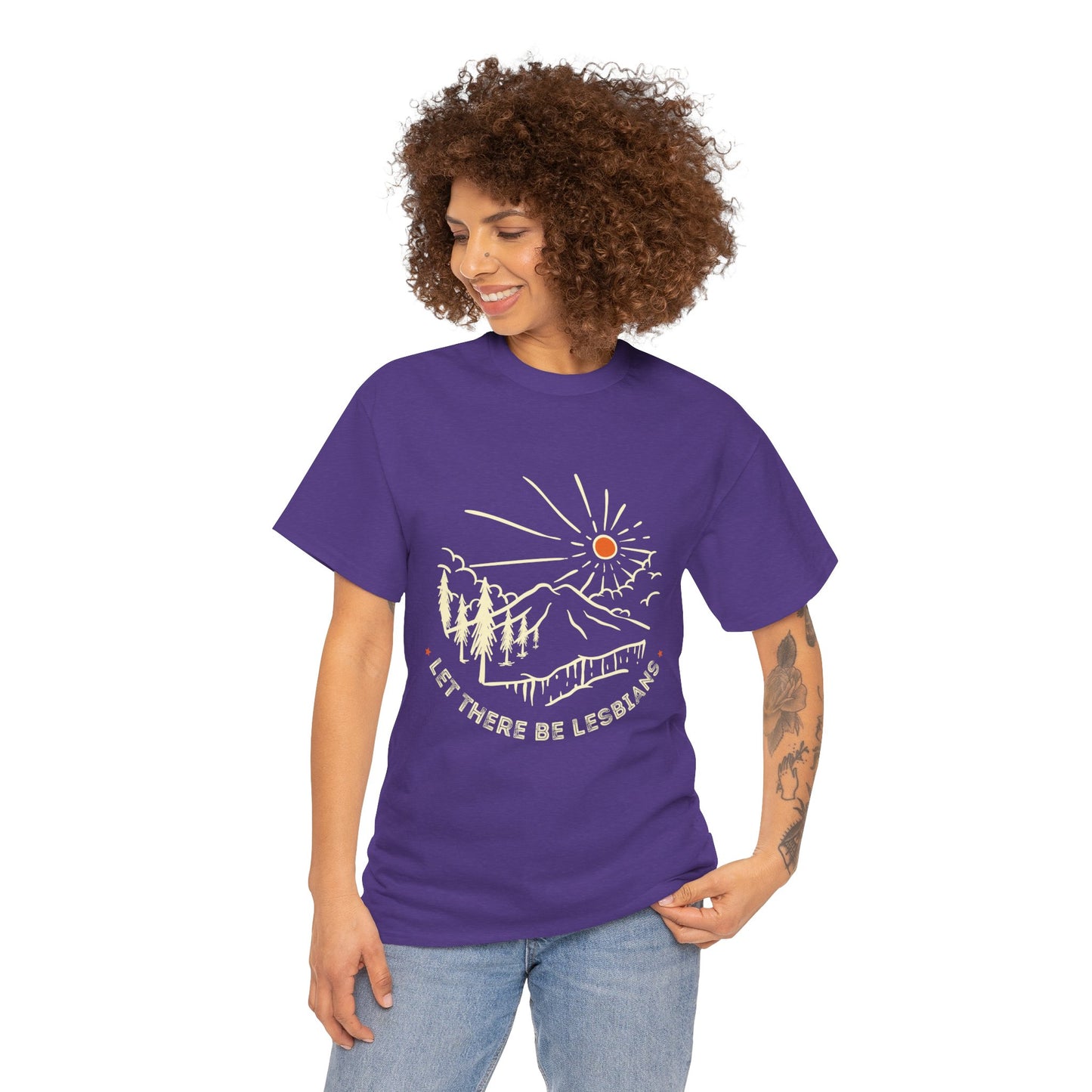 Let There Be Lesbians // Unisex Heavy Cotton Tee - Pride Fashion Statement T-Shirt