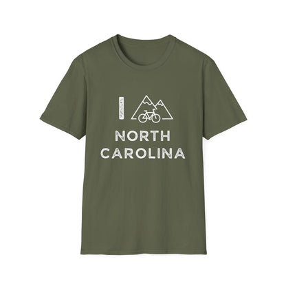 I (Mountain) Bike North Carolina // Unisex Softstyle T-Shirt