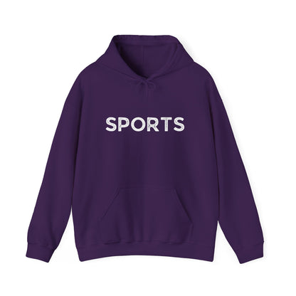 Sports // Unisex Heavy Blend™ Hooded Sweatshirt - White Text
