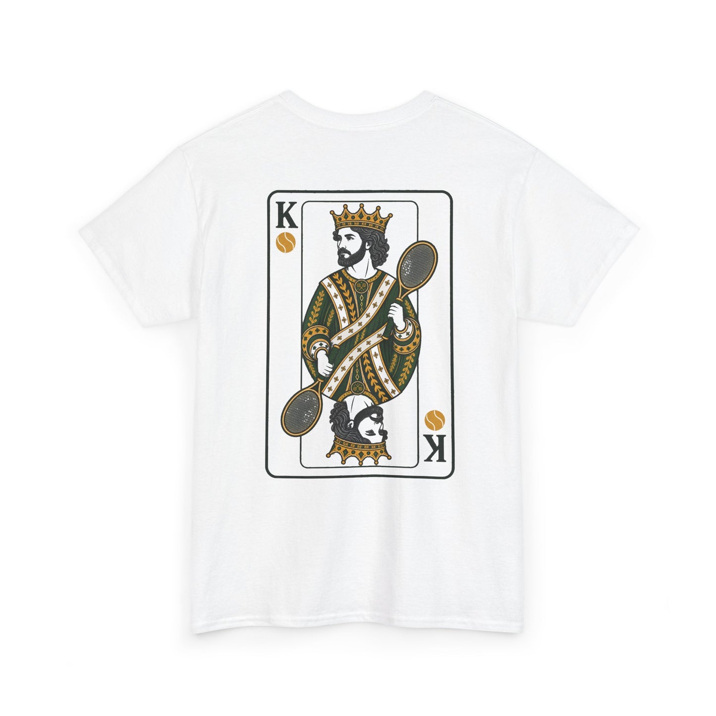 Tennis - King of the Court Card Tee — Vintage Playing Card Graphic T-Shirt