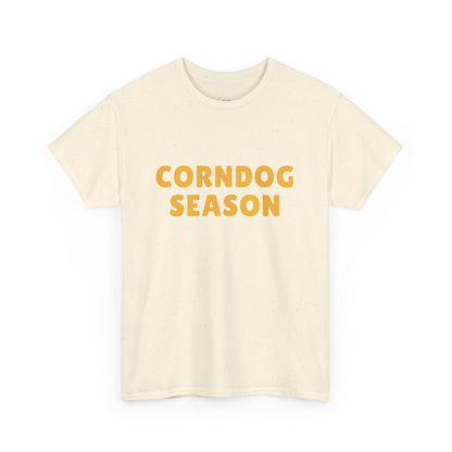 Funny Corndog Season // Unisex Heavy Cotton Tee | Perfect for Food Lovers and Festivals