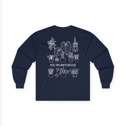 polyPLANTorous // Unisex Long Sleeve Tee - Botanical Design for Plant Lovers