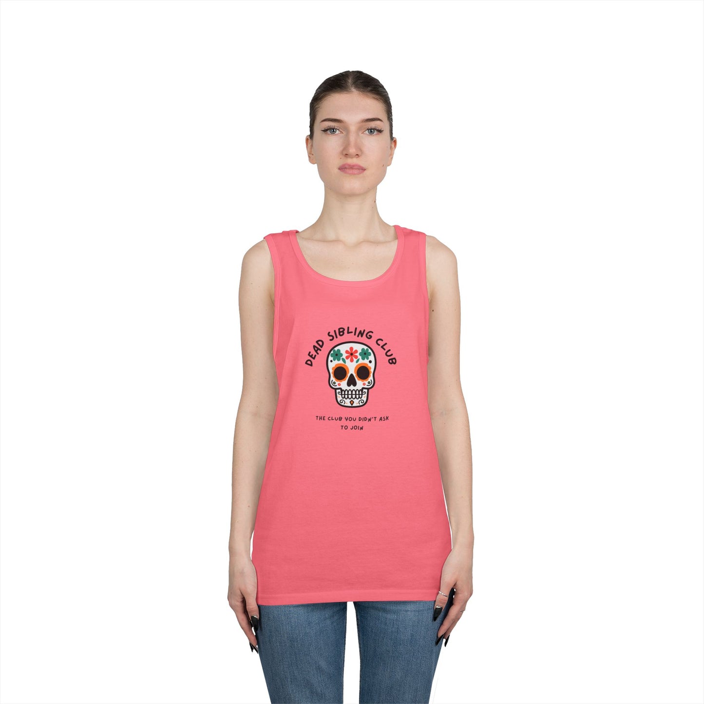 Dead Sibling Club Skull // Unisex Heavy Cotton Tank Top