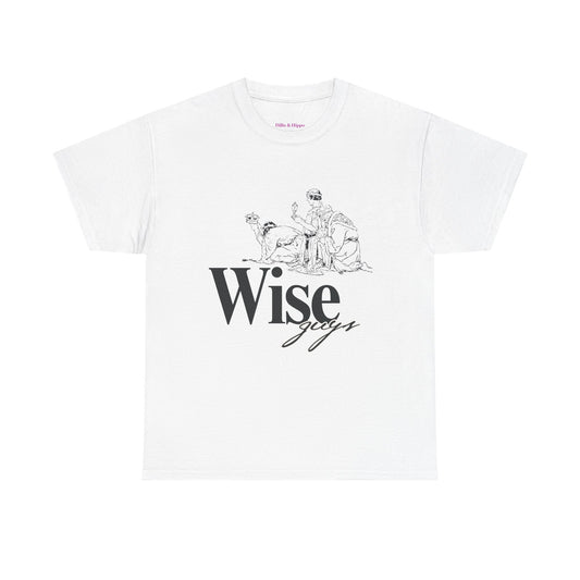 Wise Guys Unisex Heavy Cotton Tee - Stylish Graphic Tee for Casual Wear