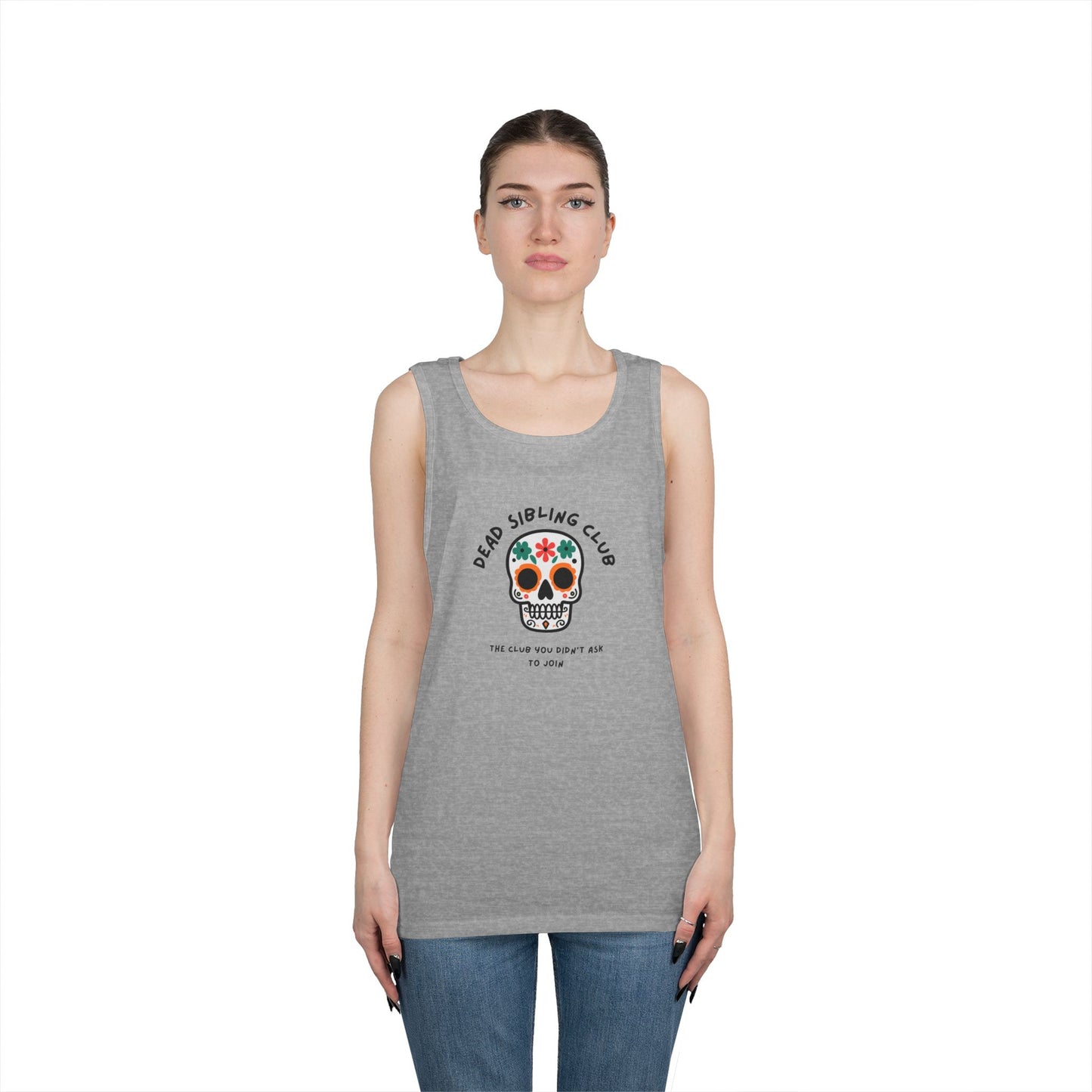 Dead Sibling Club Skull // Unisex Heavy Cotton Tank Top
