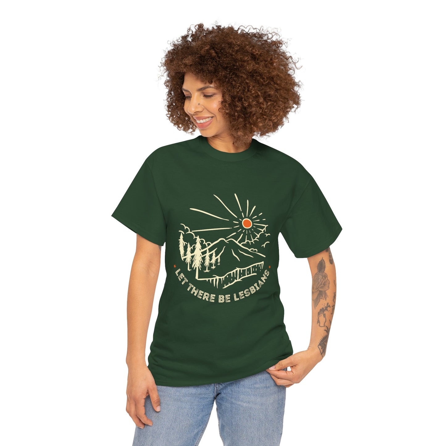 Let There Be Lesbians // Unisex Heavy Cotton Tee - Pride Fashion Statement T-Shirt