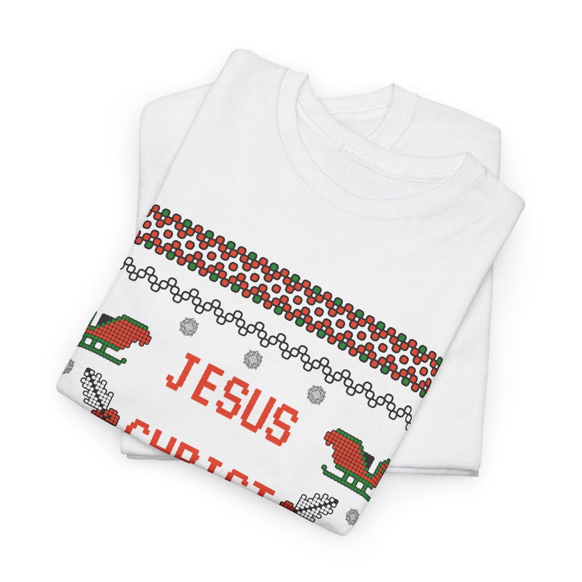Funny Christmas Tee: "Jesus Christ Already Chill" Unisex Heavy Cotton Shirt