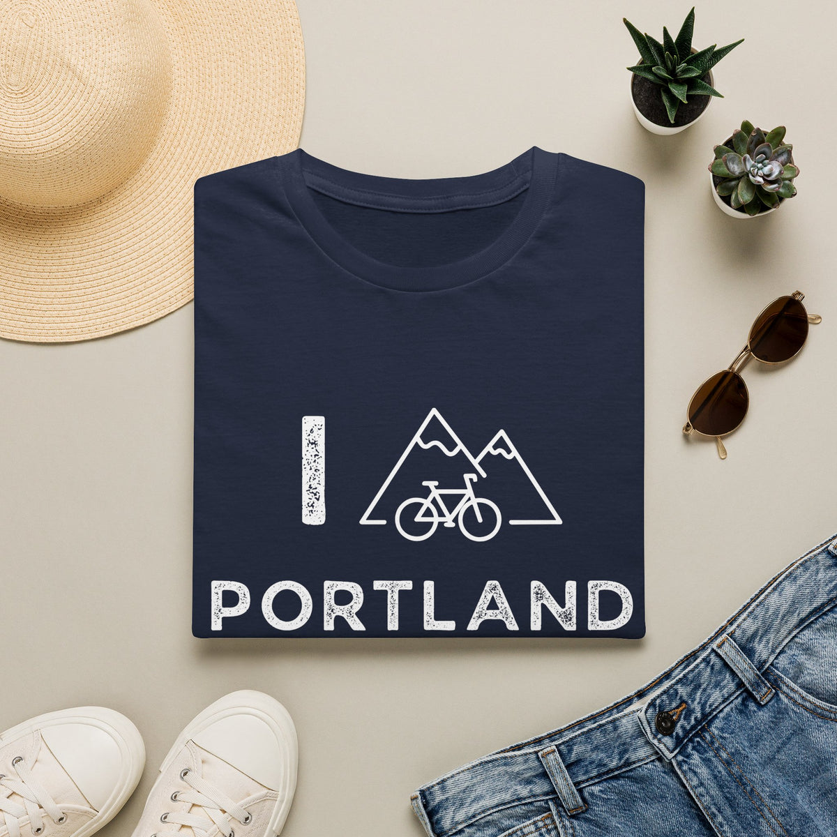 I (Mountain) Bike Portland // Unisex Softstyle T-Shirt